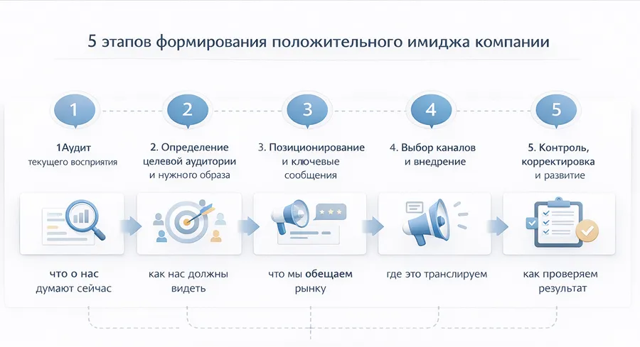 Этапы формирования положительного имиджа
